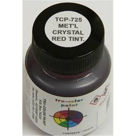 TRUE COLOR PAINT High Gloss Metallic Cry Red Tint 1 oz Paint TCP725